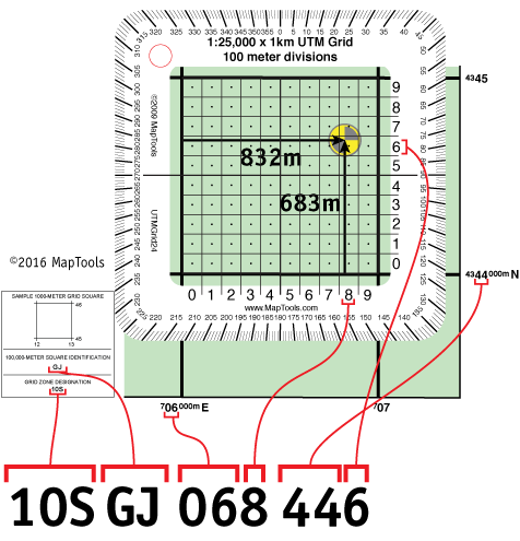 Map with MGRS position