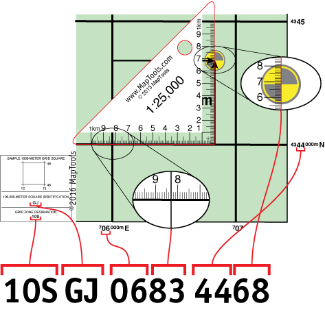 Map with MGRS position