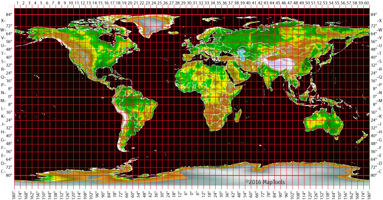 Earth Grid Map