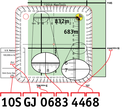 Map with USNG position