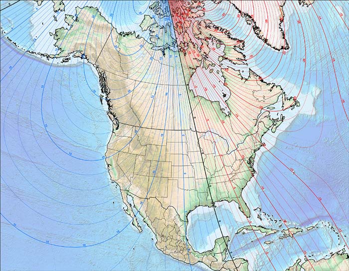 Magnetic Declination Chart