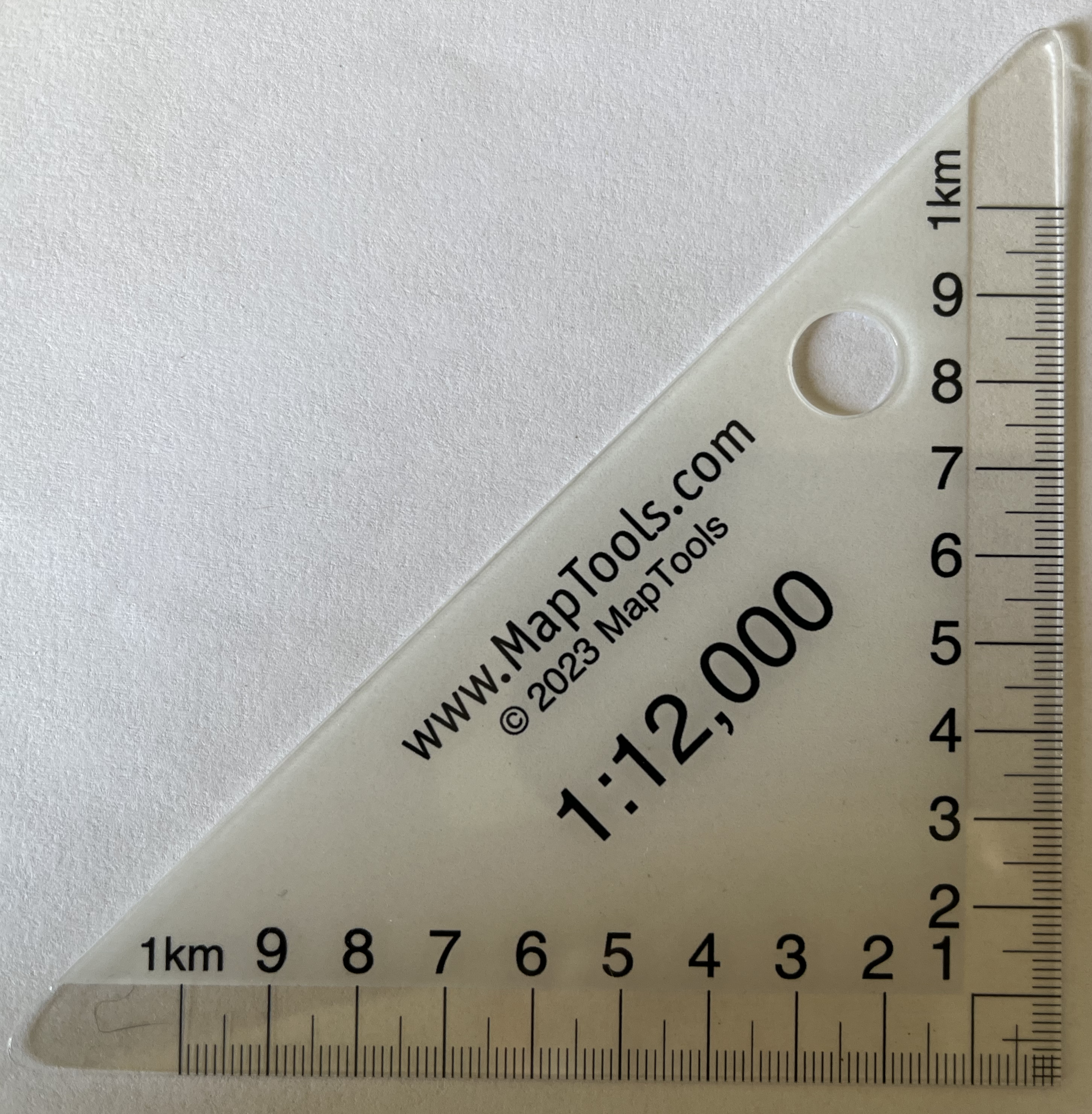 MapTools Product -- Mini Corner Ruler for 1:12,000