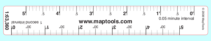MapTools Product -- 1:63,360 Scale Map Ruler